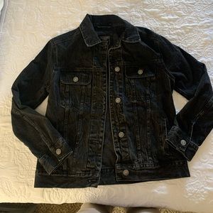 Black denim jacket from Abercrombie. NWOT.